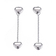 304 Stainless Steel Chain Tassel Earrings EJEW-I248-11-2