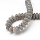 Rondelle Natural Gray Agate Beads Strands G-R309-15-2