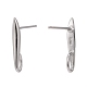 Accessoires pour boucles d'oreilles en argent sterling rhodié 925 X-STER-K168-118P-2