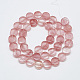 Chapelets de perles en verre de quartz de cerise G-T122-03R-2