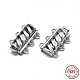 Rhodium Plated 925 Sterling Silver Box Clasps STER-L057-017P-1