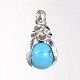 Synthetic Turquoise Pendants G-D643-04-RS-2