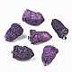 Rough Raw Electroplate Natural Druzy Agate Pendants G-S359-274C-1