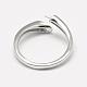 925 Sterling Silver Cuff Finger Ring Components STER-P033-08P-2