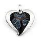 1Box Handmade Dichroic Glass Heart Pendants DICH-X028-05-1