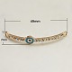 Mixed Alloy Grade A Rhinestone Curved Tube Links X-RB-B063-A01-2