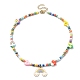 Halskette mit Regenbogen-Anhänger aus legierter Emaille NJEW-JN04348-1