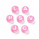 Transparent Pearl Pink Acrylic Beads TACR-YW0001-08J-4