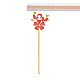 Monture en alliage de style chinois fourchettes à strass X-ENAM-E329-80A-G-6