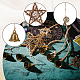 Ahadermaker 2 pz 2 stile ottone e ferro campane di streghe campanelli eolici decorazione pendente da appendere alla porta AJEW-GA0005-69-4