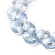 Electroplate Triangle Glass Beads Strands EGLA-A036-11A-PL03-3