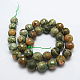 Natural Rhyolite Jasper Beads Strands G-G213-8mm-25-2