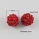 16 mm bling rosso in resina grosso palla strass perline X-RESI-S260-16mm-S3-1
