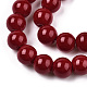 Opaque Solid Color Glass Beads Strands GLAA-T032-P8mm-05-2