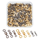 SUPERFINDINGS 270Pcs 8 Style Gunmetal and Golden Brass Fishing Rolling Bearing Connector Rolling Barrel Fishing Fishing Swivels Tackle Accessories for fishing FIND-FH0002-80-1
