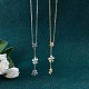 Clear Cubic Zirconia Flower Laria Necklace JN1062B-4