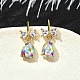 Серьги-гвоздики из латуни в форме каплевидной формы EJEW-Z086-10G-1