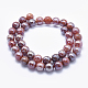 Electroplate Natural Fire Crackle Agate Beads Strands G-K256-48-10mm-2
