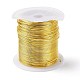 （訳あり商品）  銅ワイヤー  ジュエリー作りのための  ゴールドカラー  18ゲージ  1mm  30 m /ロール CWIR-XCP0001-04-1