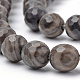 Cordón de madera negro natural cuentas de piedra hebras G-Q462-92-10mm-3
