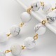 Chaînes de perles de howlite naturelle à la main AJEW-JB00233-02-1