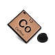 クリエイティブコーヒーエナメルピン  バックパックの衣類用の黒合金ブローチ  キャメル  26.5x26.5x1.5mm JEWB-P030-K04-3