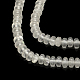 Brins de perles de cristal de quartz naturel rondelle G-Q446-22-3