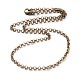 Iron Cross Chain Rolo Chain Necklace Making NJEW-JN01384-01-2