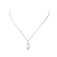 Collier pendentif perle naturelle et boucles d'oreilles pendantes SJEW-JS01276-3