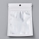 プラスチック製ジップロックバッグ  グラデーションカラーの収納袋  セルフシールバッグ  トップシール  窓と吊り下げ穴付き  長方形  ホワイト  15x10x0.25cm  片側の厚さ：3.9ミル（0.1mm）  95~100個/袋 OPP-H001-01B-06-1