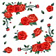 塩ビウォールステッカー  壁飾り  バレンタインデーのために  ローズ模様  800x390mm DIY-WH0228-456-1