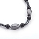 Non-Magnetic Synthetic Hematite Beads Necklaces NJEW-JN02275-02-2