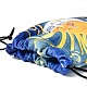 長方形のベルベットバッグ  巾着ポーチ  ギフト包装用  ミディアムブルー  月模様  18x14cm TP-E004-01E-3