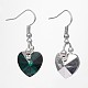 Heart Glass Dangle Earrings EJEW-JE01737-3