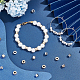 Benecreat 40 pièces de véritables perles en laiton plaqué or 18 carats KK-BC0009-37-5