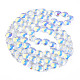 Electroplate Transparent Glass Beads Strands EGLA-N002-38-C01-2