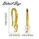 10 Pair Brass Micro Pave Clear Cubic Zirconia Earring Hooks ZIRC-SZ0005-02-2