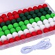 80шт 4 стильных круглых силиконовых фокусных бусины SIL-SZ0001-22H-1
