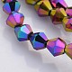 Faceted Bicone Electroplate Glass Beads Strands EGLA-P016-4mm-F03-3