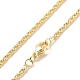 Collar de cadenas de cuerda de latón para mujer NJEW-P265-16G-1