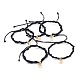 Verstellbare koreanische geflochtene Perlenarmbänder aus gewachstem Polyester BJEW-JB04670-1