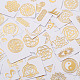 Самоклеющиеся латунные наклейки pandahall DIY-TA0008-48-2