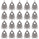 SUNNYCLUE 1 Box 20Pcs Thai Sterling Silver Plated Ouijas Planchette Charms Evil Eye Moon Phase Charm Triple Goddes Moon Egyptian Magic Charms for Jewelry Making Charms DIY Necklace Earring Crafts TIBEP-SC0002-20-1