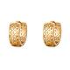 Real 18K Gold Plated Brass Hollow Hoop Earrings EJEW-EE0002-003-1