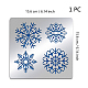 BENECREAT Snowflake Pattern Stainless Steel Stencil Template DIY-WH0279-065-2