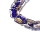 Perline lampwork in lamina d'oro e d'argento fatte a mano&nbsp;FOIL-C001-01B-06-3