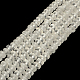 Brins de perles de cristal de quartz naturel rondelle G-Q446-22-1