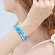 Scintillante braccialetto di perline intrecciate di vetro tondo BJEW-SW00082-03-6