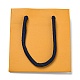 紙のギフトバッグ  長方形のショッピングバッグ  ハンドル付きウェディングギフトバッグ  オレンジ  折りたたみ：12x10.9x0.25cm  展開：12x10.9x6cm CARB-D015-01-2