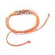 (vente d'usine de fêtes de bijoux) bracelets de perles tressés en cordon de polyester ciré BJEW-JB05065-02-2